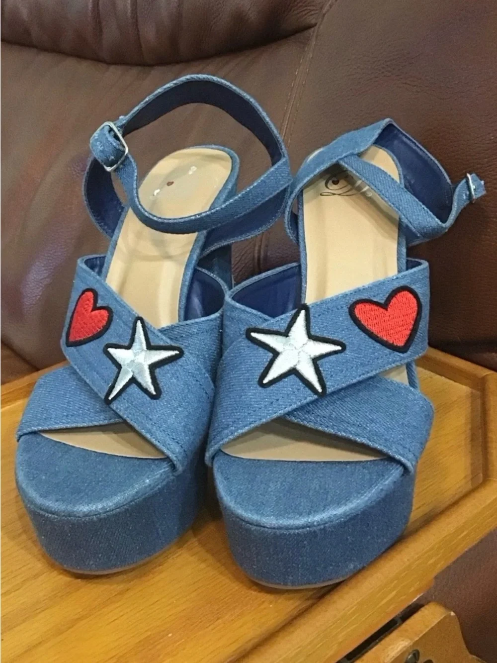 Hippy Block platform Heels/Sandals 5
